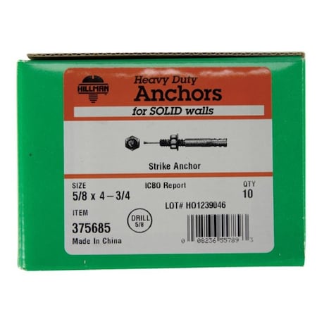 Hillman Concrete Screw, 5/8 inch Dia., 4-3/4 inch L, Steel 5107313